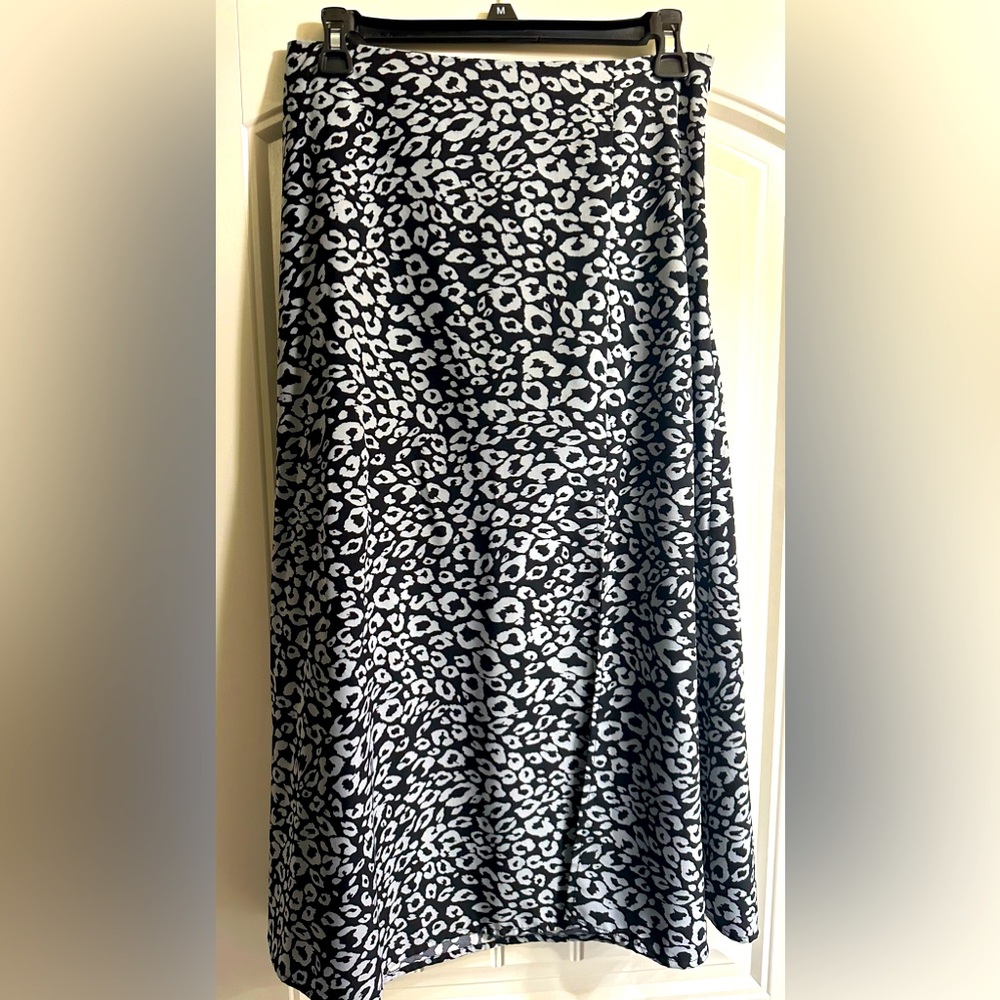 Leopard skirt.